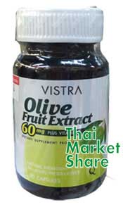 Vistra Oilve Fruit Extract 60mg. Plus Vitamin E 30cap